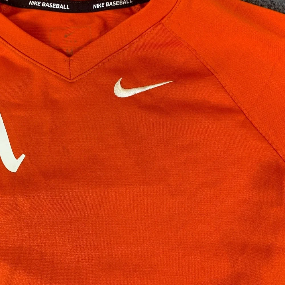 Nike Stock Vapor Select2 Baseball Shirt Youth Medium Orange baseball